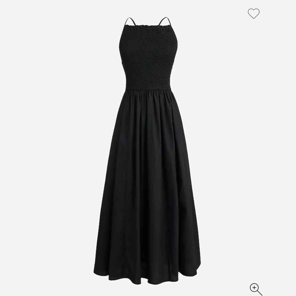 J. Crew Friday dress in cotton poplin- Black Women's Dress
